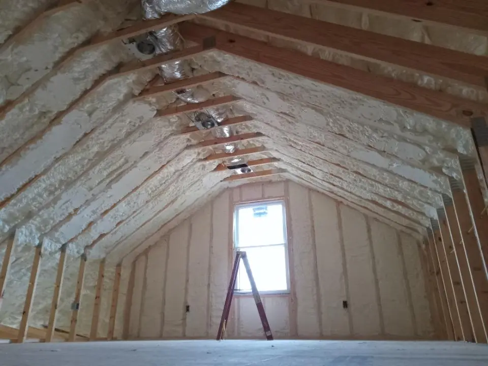 Spray foam roofing application for Crawl Space Insulation project in Leavenworth